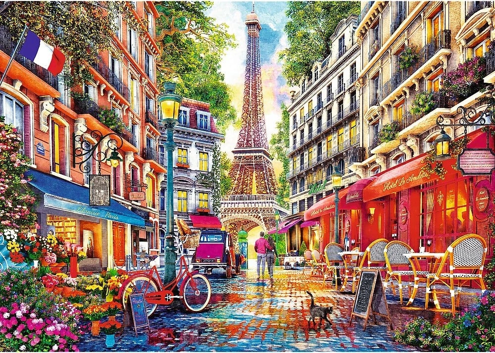 Puzzle Trefl 2x500 elemente, kryeqytetet evropiane, Paris & Amsterdam, 48x34cm, set