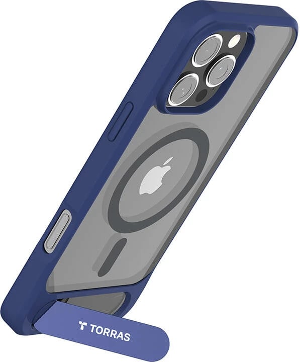 Mbështjellës Torras Pstand Series për iPhone 16 Pro, kaltër