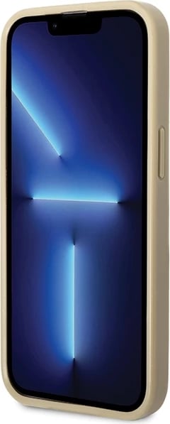 Mbështjellës Guess Glitter Script Big 4G për iPhone 13 Pro Max 6.7", Ari