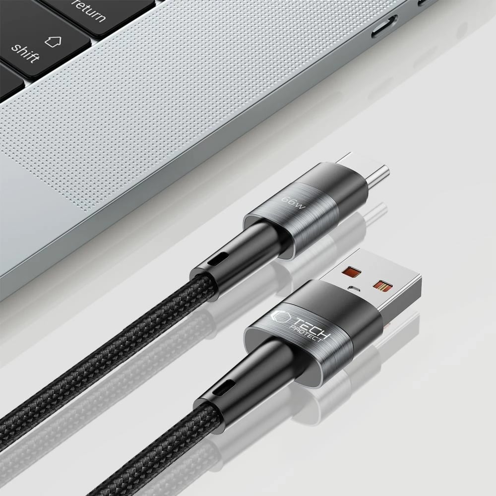 Kabllo Tech-Protect UltraBoost USB-C / USB-A, 0.5m, 66W, Gri