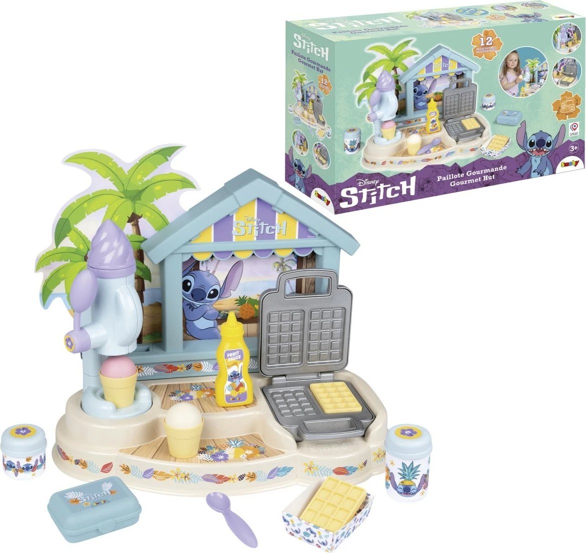 Set lodrash Smoby Stitch Beach Bar, 12 aksesorë, shumëngjyrësh