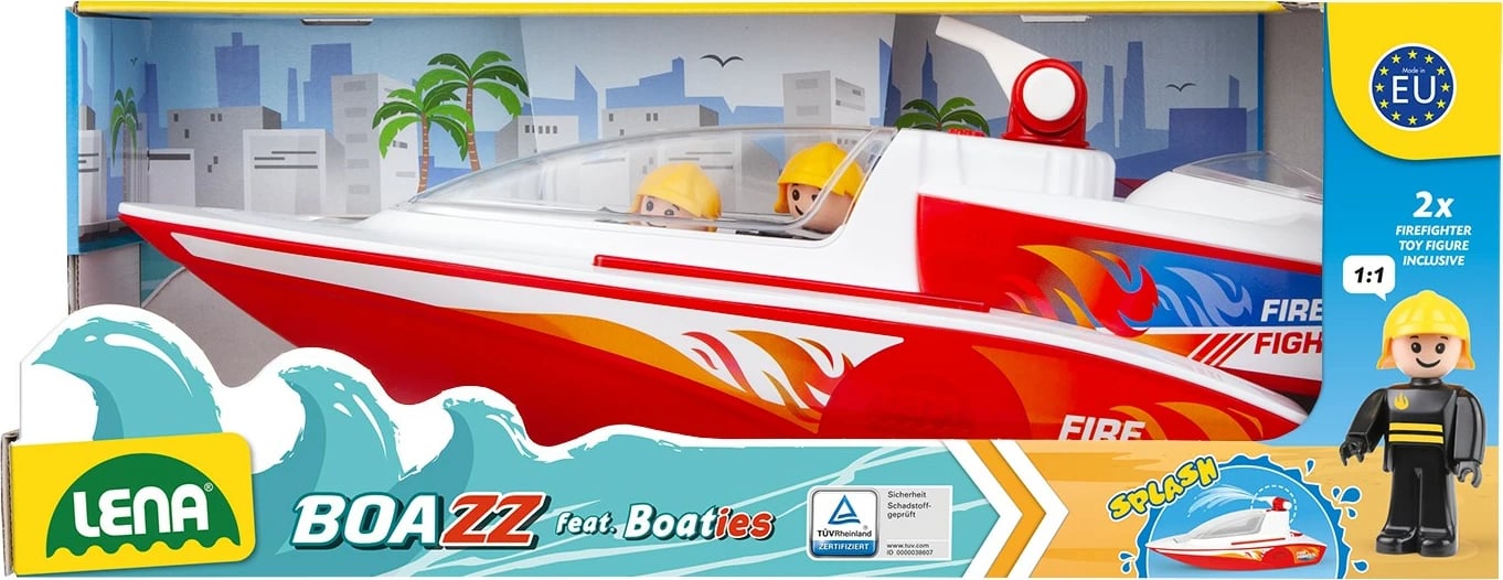 Set lodrash varkë zjarrfikëse Lena Boazz me katamaran, 2 figurina, kuqe/bardhë Set lodrash varkë zjarrfikëse Lena Boazz me katamaran, 2 figurina, kuqe/bardhë