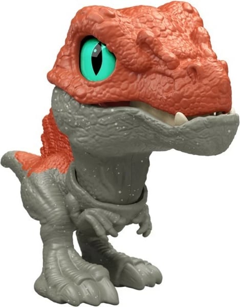 Figurinë aksioni Jurassic World Mighty Little Biters Mattel JFC86/JFC88, 7 cm, portokalli/gri