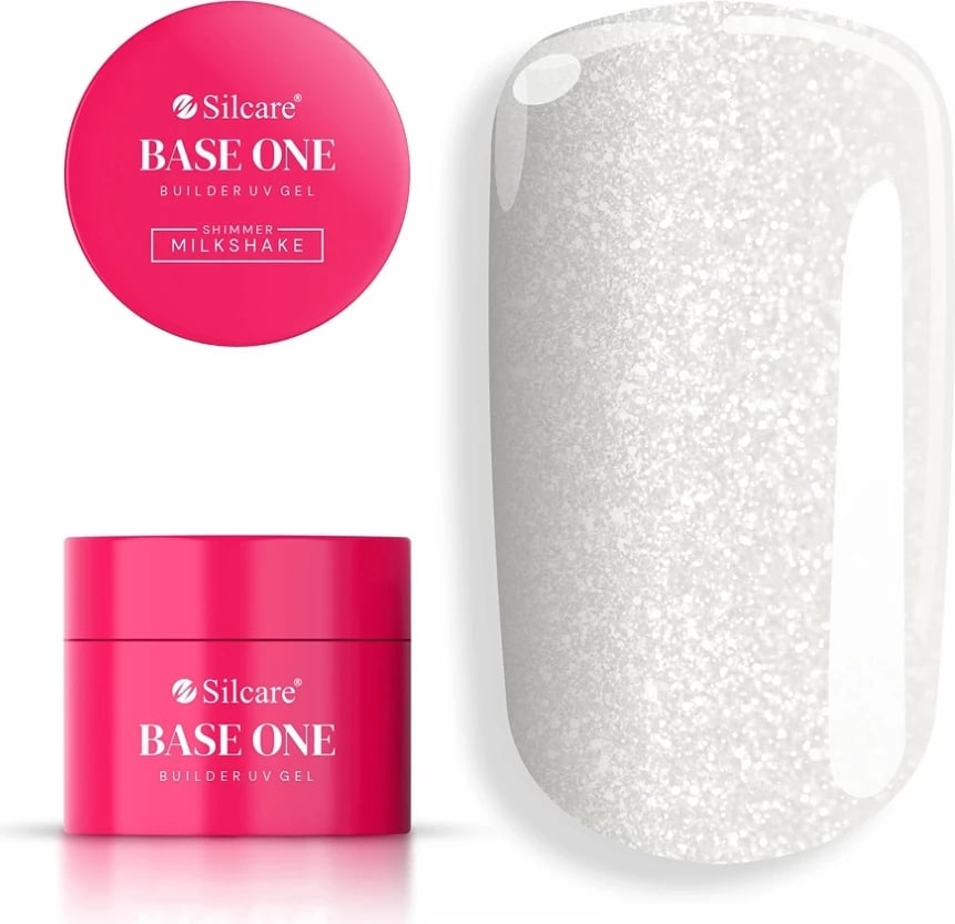 Xhel ndërtues për thonj Silcare Base One Shimmer Milkshake për femra, 50g