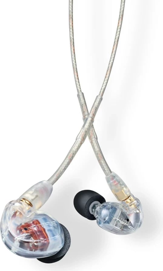 Kufje SHURE SE535, in-ear, me kabllo, për studio/skene, transparente