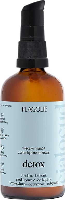 Qumësht pastrues për femra Flagolie Detox me Tokë Diatomaceous, 100ml