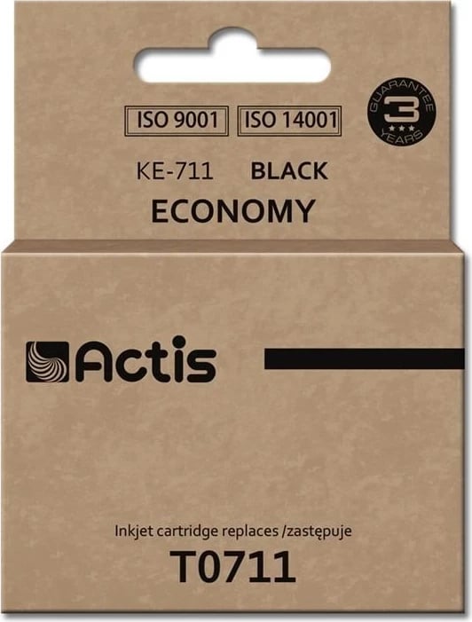 Ngjyrë zëvendësuese Actis KE-711 për printer Epson T0711/T0891/T1001, 15ml, e zezë