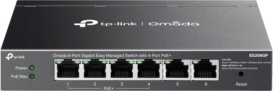 Switch TP-Link Omada ES206GP, 6 porte Gigabit, 4 PoE+, i zi