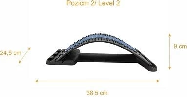 Mbështetës për shpinë MDH Qmed, i zi