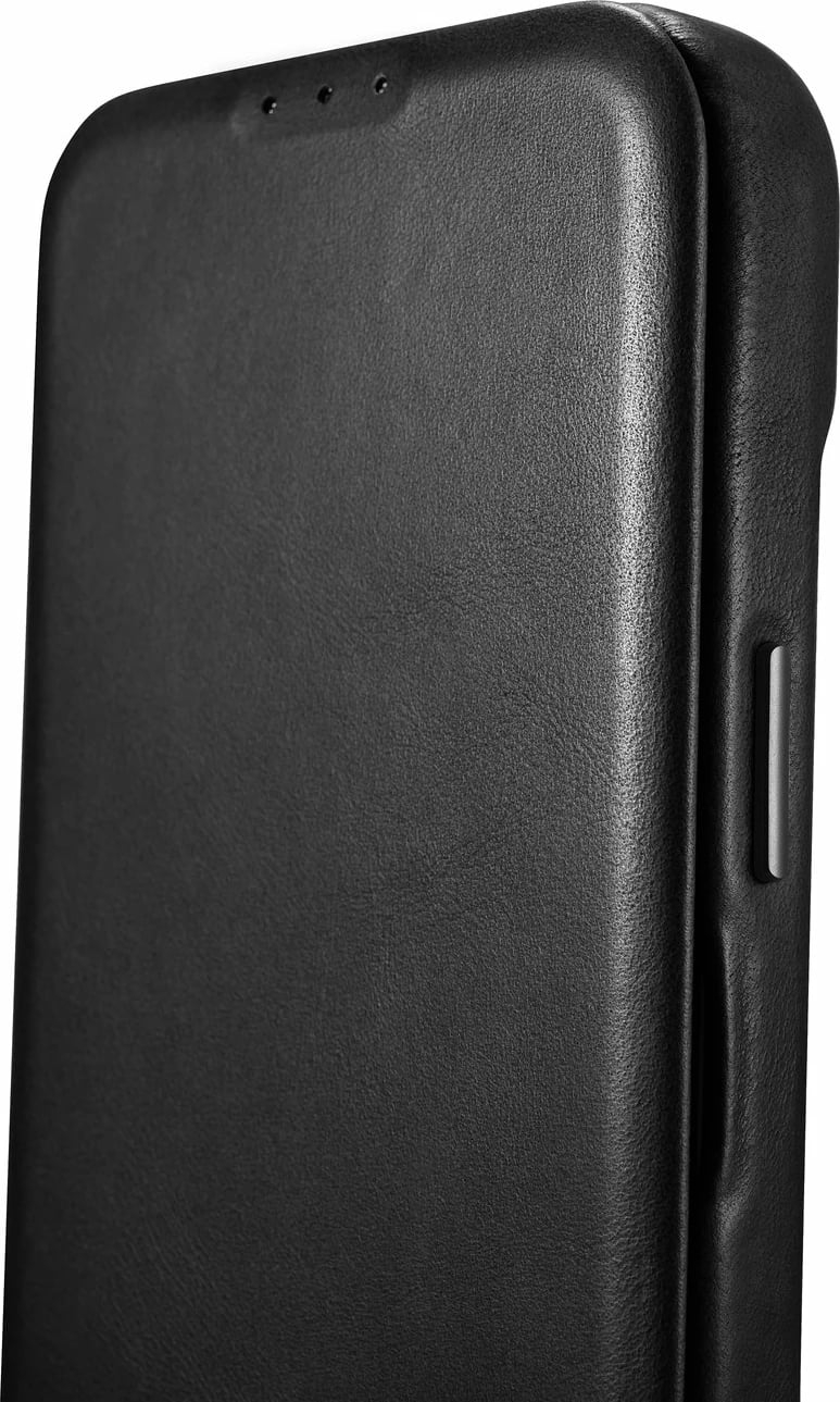 Mbështjellës iCarer Oil Wax Premium Leather Folio për iPhone 14 Plus, MagSafe, i zi Mbështjellës iCarer Oil Wax Premium Leather Folio për iPhone 14 Plus, MagSafe, i zi