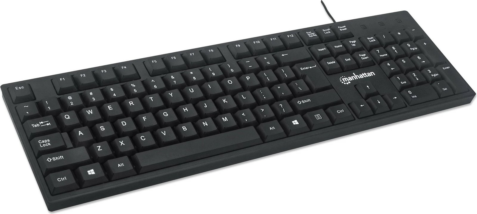 Tastierë MANHATTAN USB, e zezë