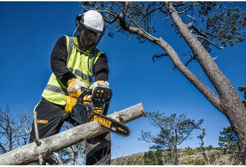 Sharrë elektrike DeWALT DCM565N-XJ, 30 cm, bateri 5 Ah, zi-verdhë