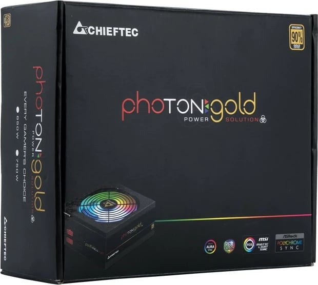 Furnizues energjie Chieftec Photon GOLD 750W, semi-modular, RGB, i zi
