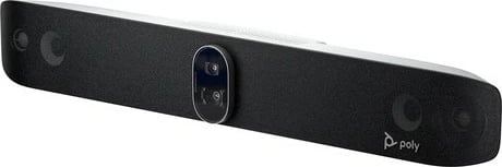 Soundbar POLY Studio X72 me kamera 4K, mikrofon të integruar, i zi