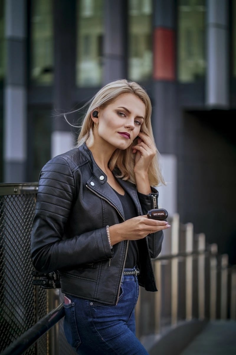 Kufje wireless Sencor SEP 510BT BK TWS, in-ear, Bluetooth, të zeza