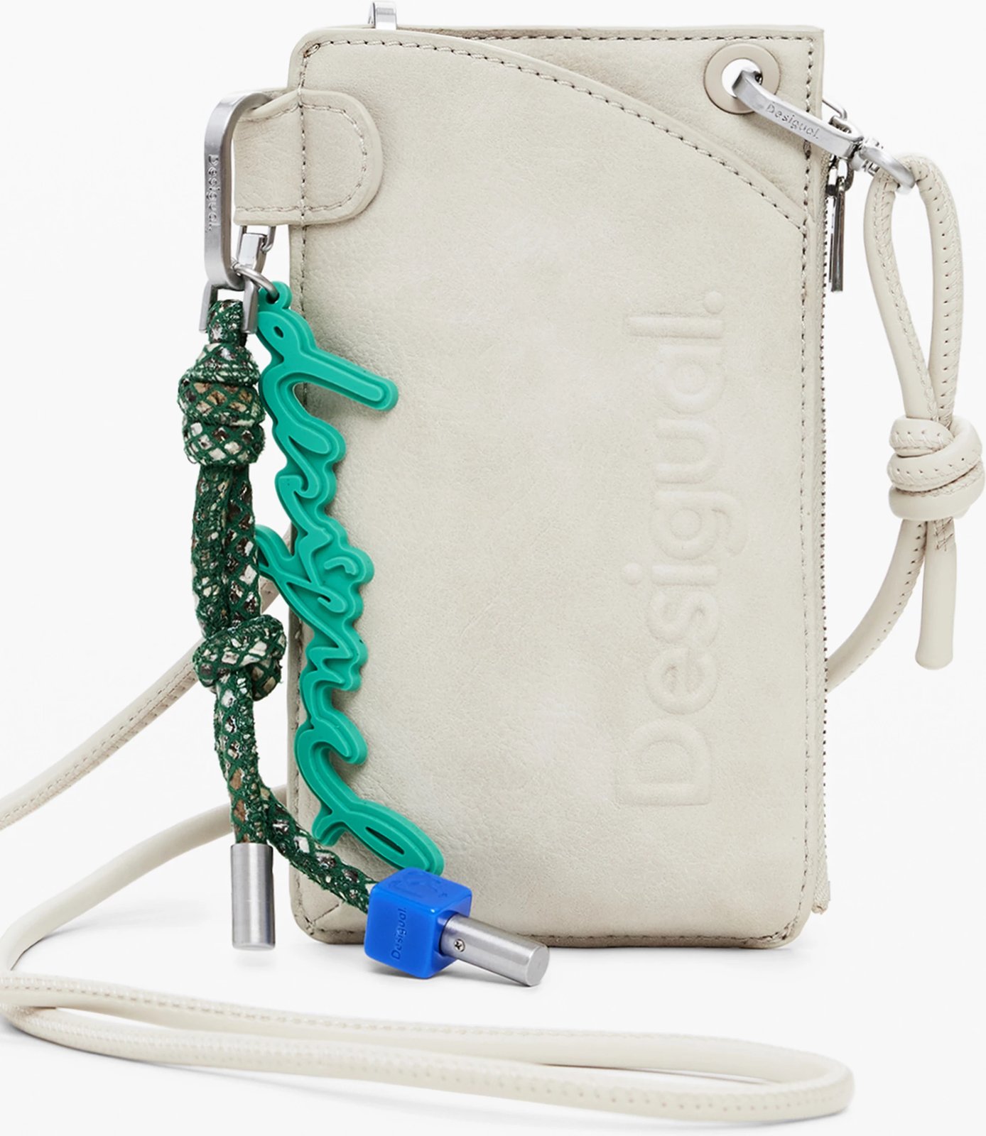 Portofol për femra DESIGUAL Half Logo Milton, beige