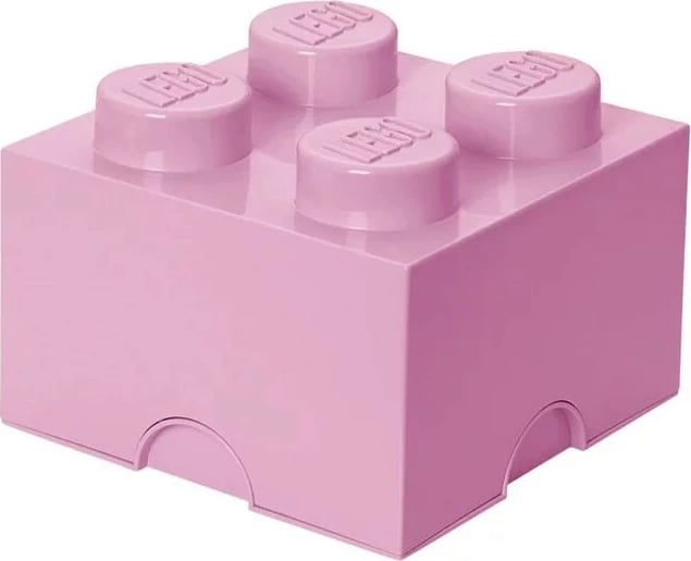 Kuti magazinimi LEGO Room Copenhagen Brick 4, polipropilen, 250x250x180mm, rozë