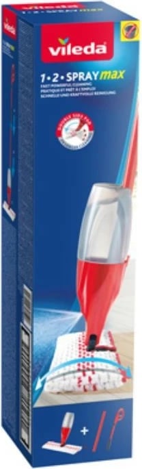Mop Vileda 1-2 Spray MAX Box, me rezervuar 750 ml, i kuq