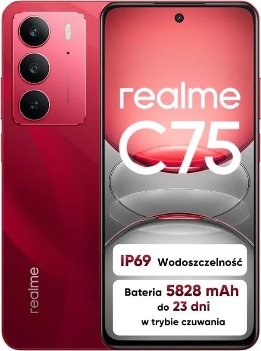 Celular Realme C75 8/256GB Ruby Red