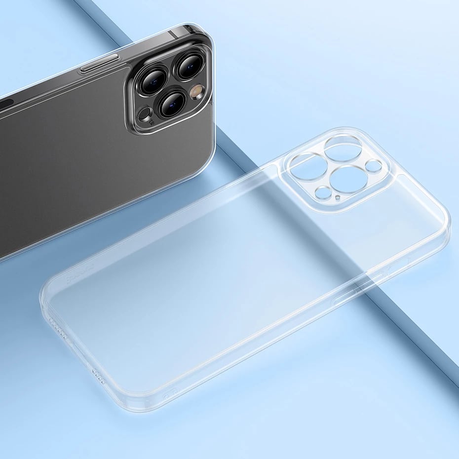 Mbështjellës Baseus Frosted Glass Case për iPhone 13 Pro Max, Transparent