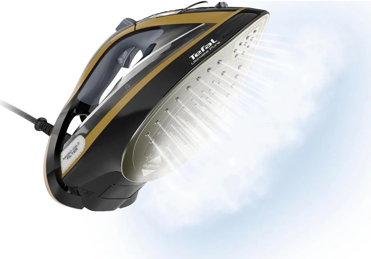 Hekurosje me avull Tefal FV9865 Ultimate Pure, e zezë