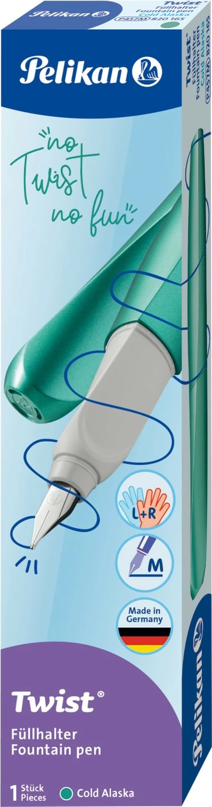 Stilolaps Pelikan Twist P457, medium, turquoise