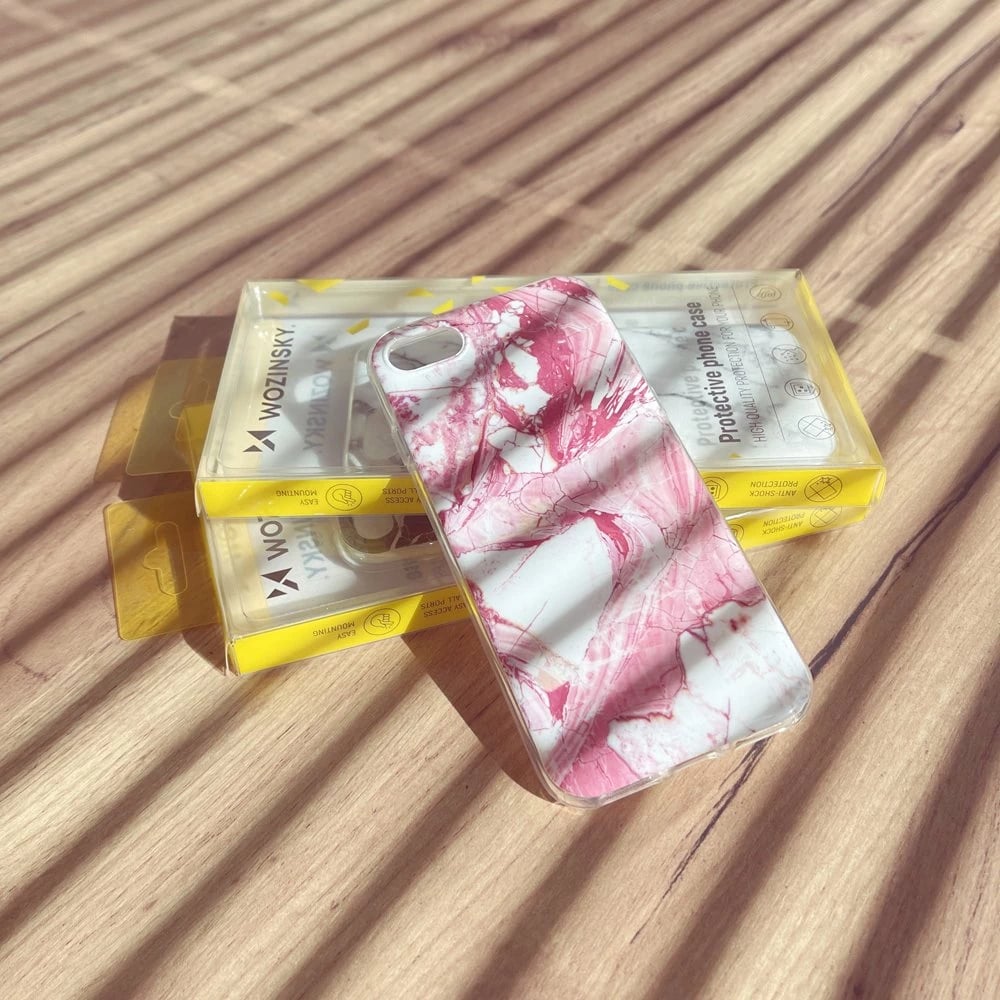 Mbështjellës Wozinsky Marble për Samsung Galaxy A02s EU, TPU, Rozë