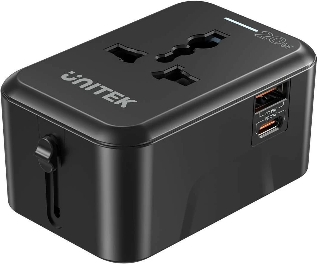 Karikues udhëtimi Unitek, PD 20 W, i zi