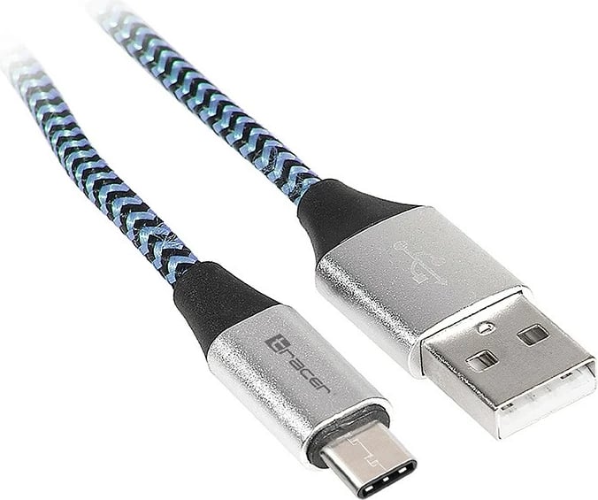 Kabllo USB Tracer TRAKBK46266, USB Type-C në USB Type-A, 1m, zi-kaltër