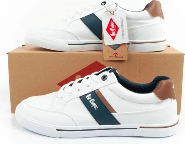Këpucë për meshkuj Lee Cooper, të bardha