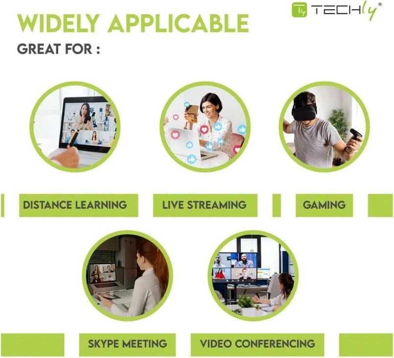 Mikrofon konferencash Techly ICC SH-22, omnidireksional, USB 2.0, i zi