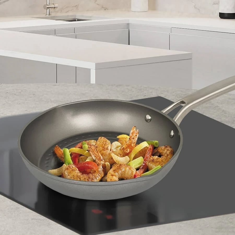 Tigan Maestro MR-1202-26, 26 cm, alumini, i zi/gri