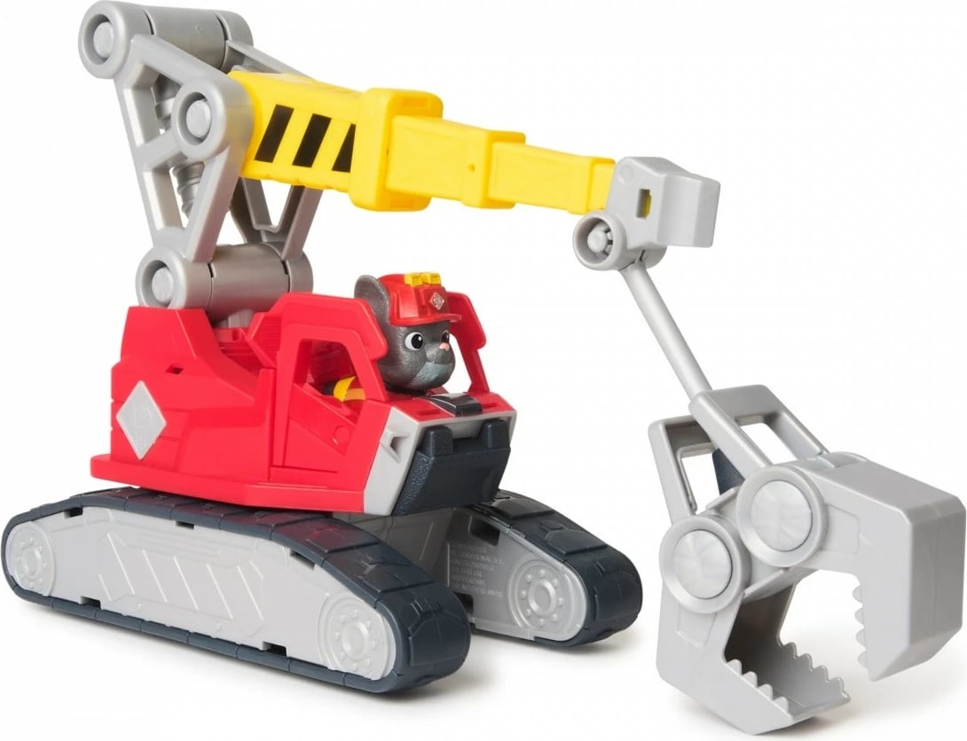 Lodër ndërtimi Spin Master Rubble & Crew Charger, me vinç dhe mjete, plastikë, Gri/Kuq/Verdhë, set