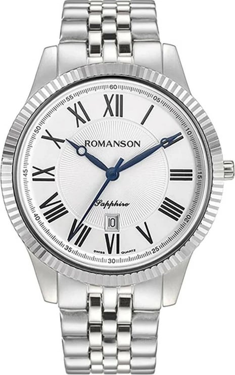 Romanson Men's Classy Watch White Dial Roman Numerals