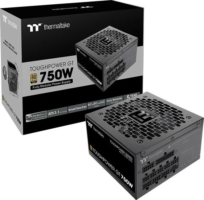 Furnizues Thermaltake Toughpower GT, 750 W, 80 PLUS Gold, i zi