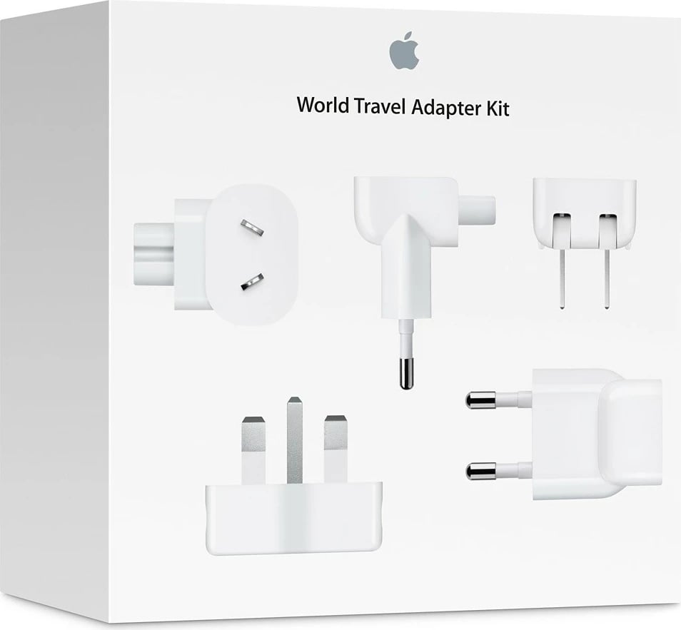 Set adapterësh udhëtimi Apple World Travel Adapter Kit, i bardhë
