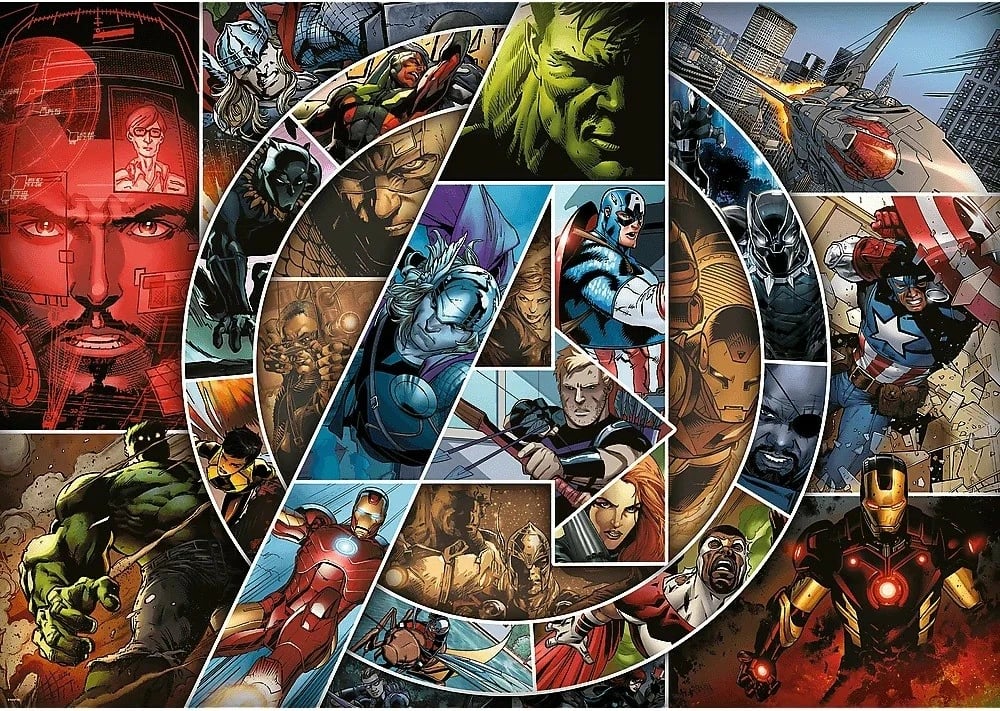 Puzzle 1000 pjesë Trefl Avengers Heroes, 68.3x48 cm Puzzle 1000 pjesë Trefl Avengers Heroes, 68.3x48 cm