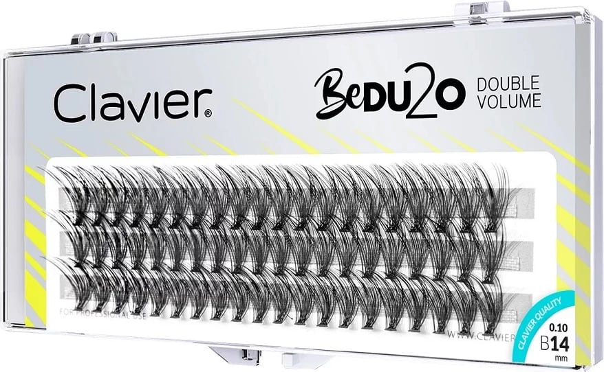 Clustera për qerpikë për femra Clavier BeDU2O Double Volume 14mm, 60 copë