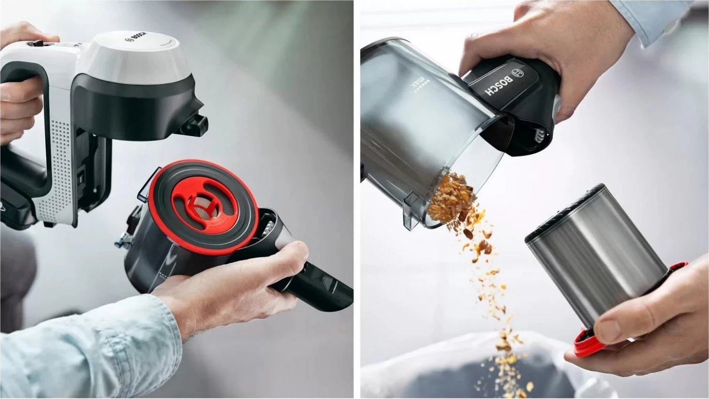Fshesë vertikale Bosch Unlimited 7 BCS711XXL, pa kabllo, 0.3L, bardhë-e zezë Fshesë vertikale Bosch Unlimited 7 BCS711XXL, pa kabllo, 0.3L, bardhë-e zezë