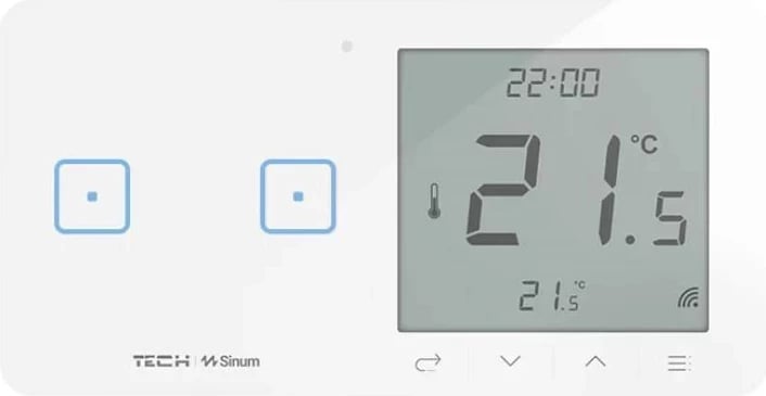 Ndërprerës dritash me dy butona dhe dimmer, Tech Controllers WSR-02ML, i bardhë