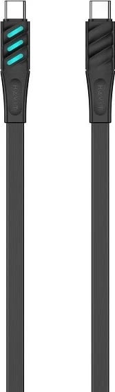 Kabel USB Type-C Havit CB6255, 1 m, E zezë