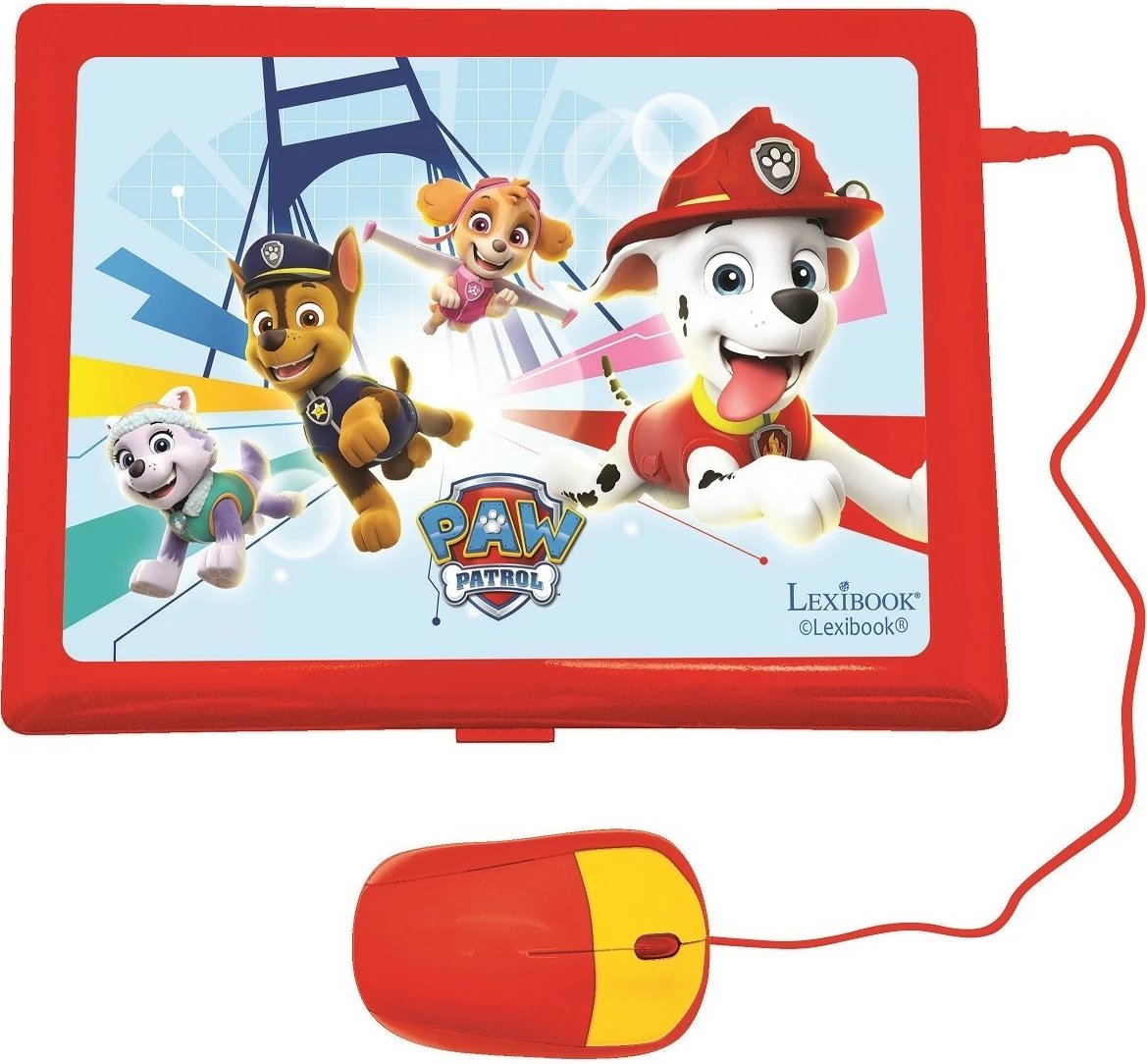 Laptop edukativ Lexibook Paw Patrol, 124 aktivitete, dygjuhësh PL/EN, Blu e Kuqe