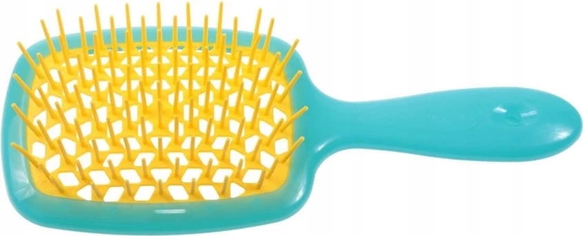 Furçë flokësh për femra Janeke Superbrush turkuaz-verdhe, 1 copë