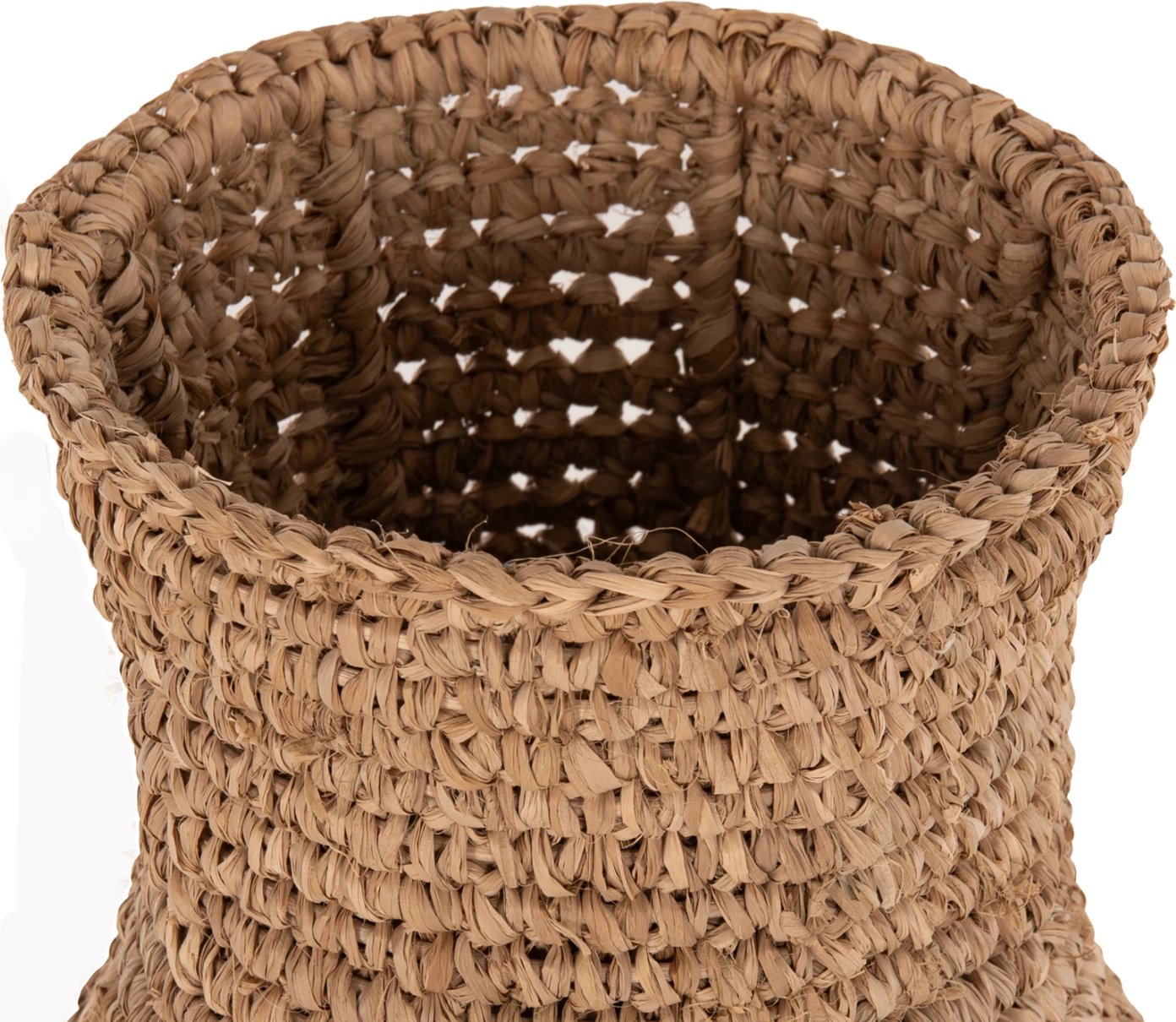 Vazo dekorative për dysheme, fibra palme, ngjyrë natyrale, FH7866, Φ34x50H cm