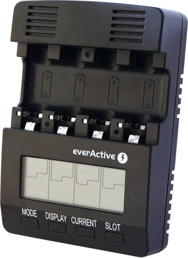 Karikues baterish everActive NC-3000, për AA/AAA/C/D, i zi