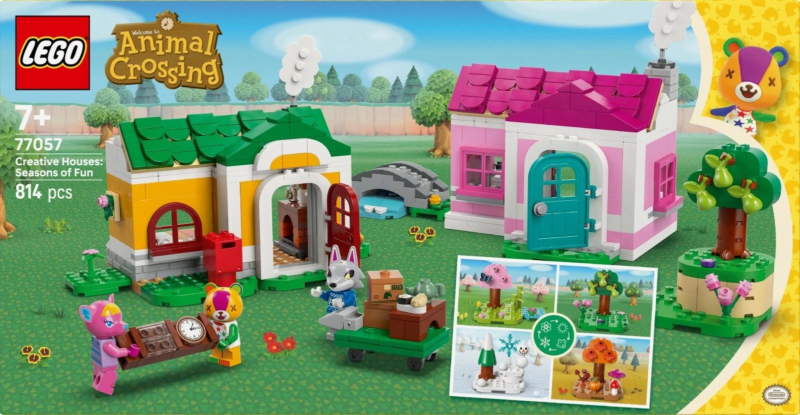 Set LEGO Animal Crossing 77057 Creative Houses, 814 pjesë