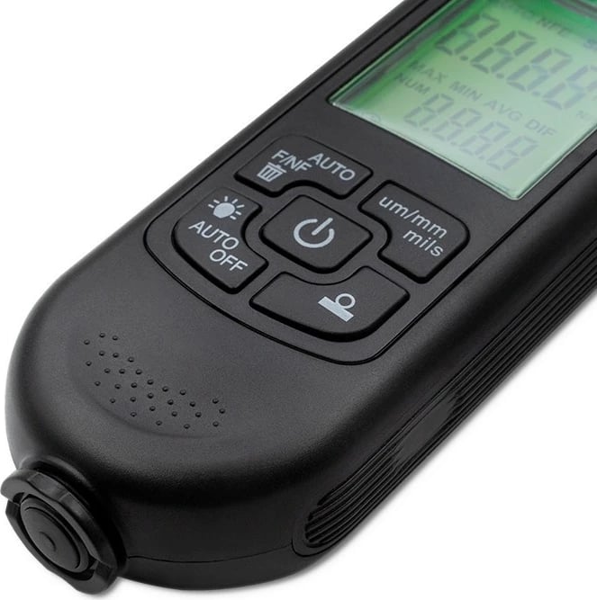 Matës trashësie boje Qoltec 50630 me ekran LCD, i zi