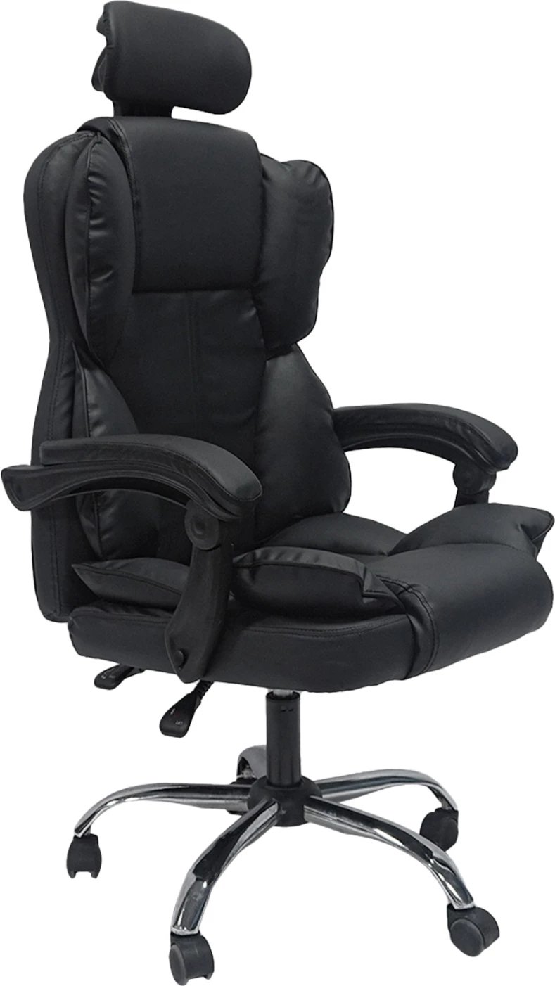 Karrige zyre OCTAVIUS FH1202, PVC & najlon, bazë metalike kromi, 52x55x128H cm