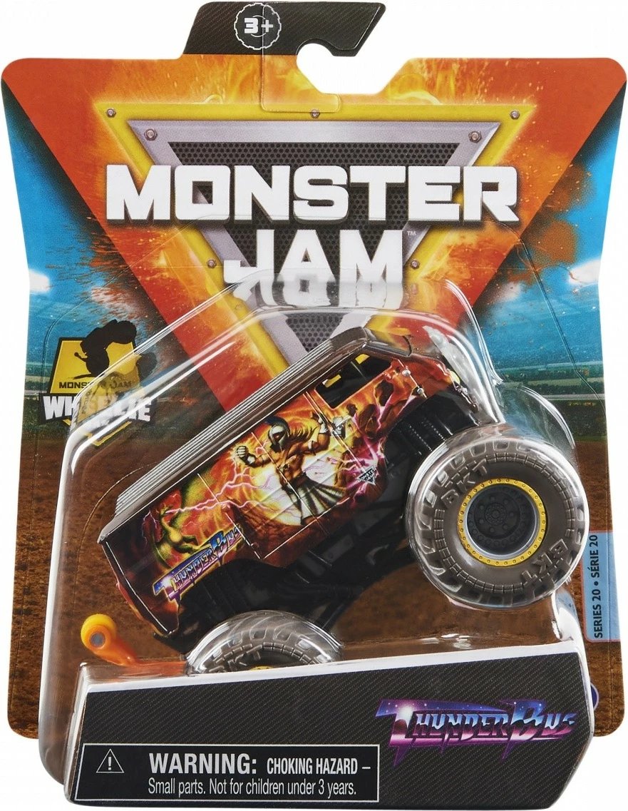 Lodër veturë Monster Jam Spin Master 1:64, metal dhe plastikë, ngjyra të përziera, 1 copë