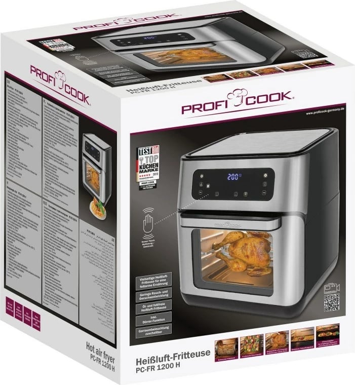 Fritezë me ajër të nxehtë ProfiCook PC-FR 1200 H, E zezë